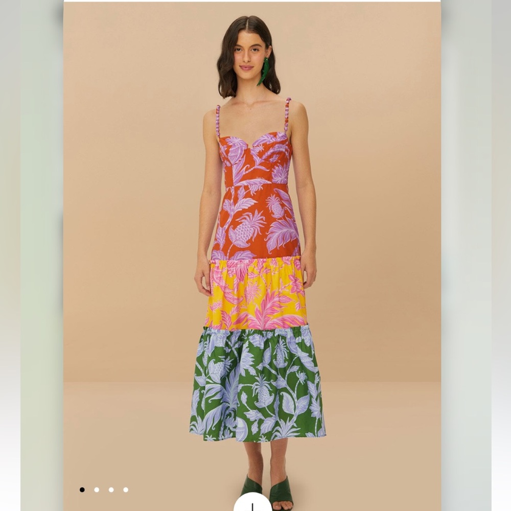 FARM Rio Vibrant Floral Midi Dress